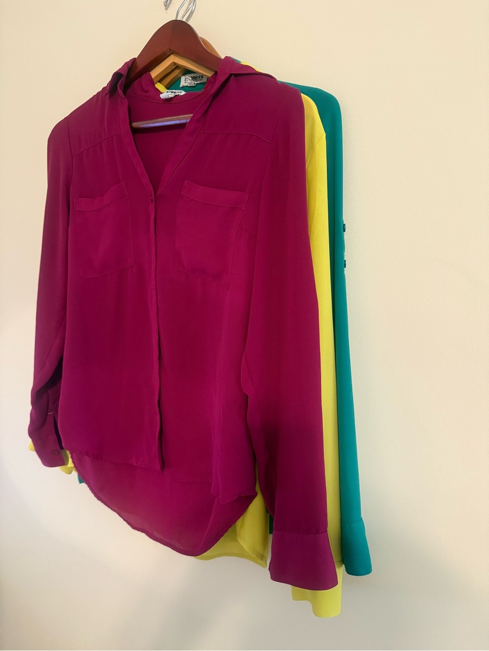 Express Women’s Button Down Blouse Lot of 3 Portofino Style S XS